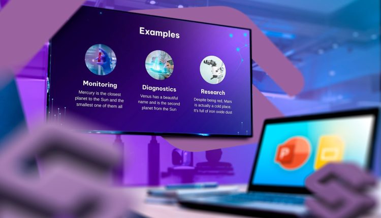 A laptop and a tv with a slide presentation.jpg