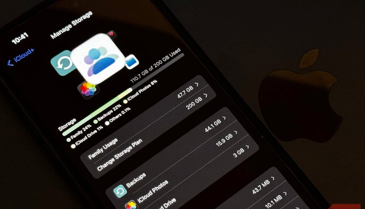 Iphone showing icloud storage breakdown and management screen with 110gb of storage used.jpg