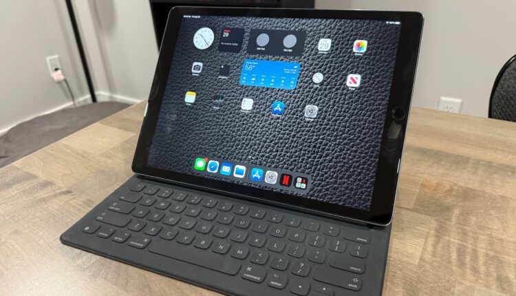 First gen ipad pro on desk with keyboard.jpg