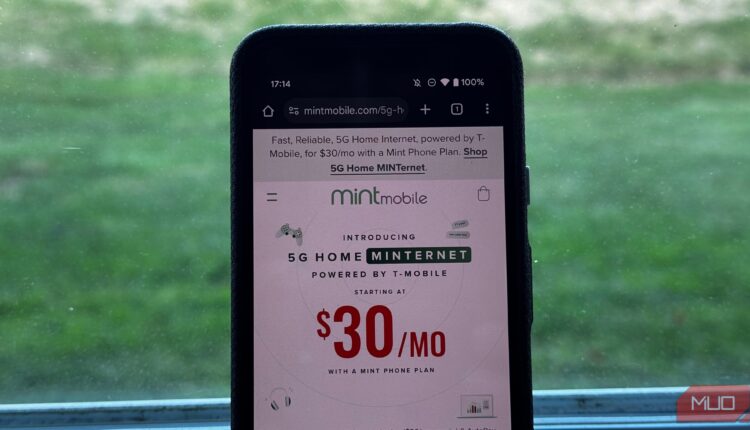 Mint home internet website on phone sitting in window.jpg