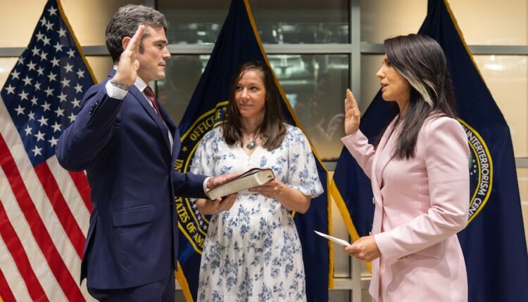 Joe Kent is sworn in as director of the National Counterterrorism Center in July 2025.jpg