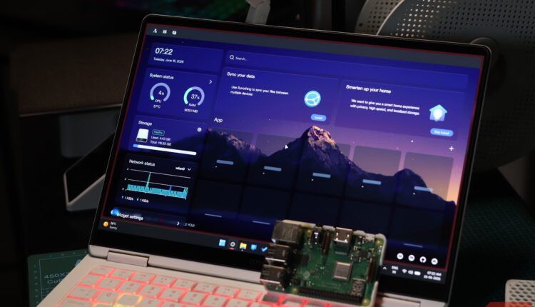 Casaos running in web browser on raspberry pi 3b.JPG