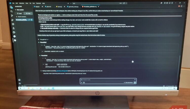 Monitor showing claude making a backup.jpg