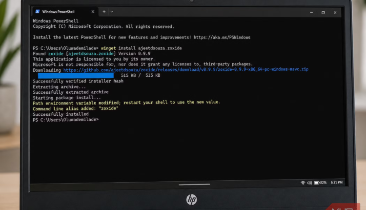 Windows powershell installing zoxide software 2.png