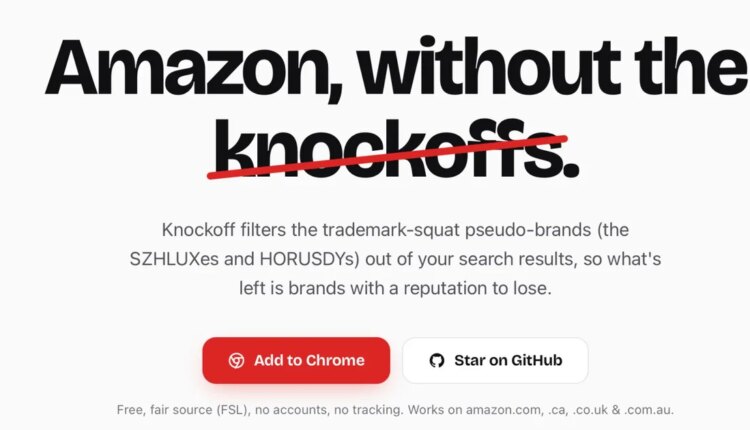 Knockoffs chrome extension for Amazon.jpg