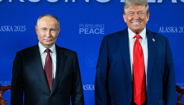 2025 Russia–United States summit with Donald Trump and Vladimir Putin at Joint Base Elmendorf Richar.jpeg